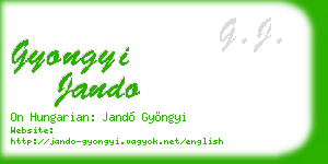 gyongyi jando business card