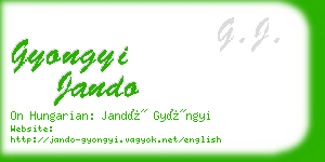 gyongyi jando business card